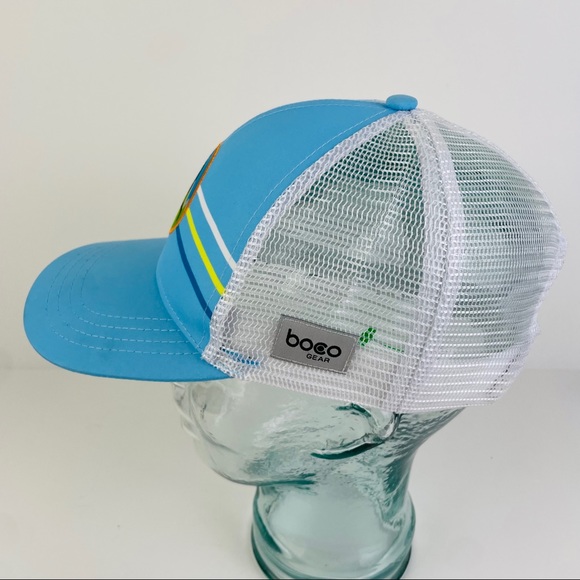 Boco Gear Marathon Training Academy Technical Trucker Mesh Snapback Blue Hat Cap - Picture 3 of 8